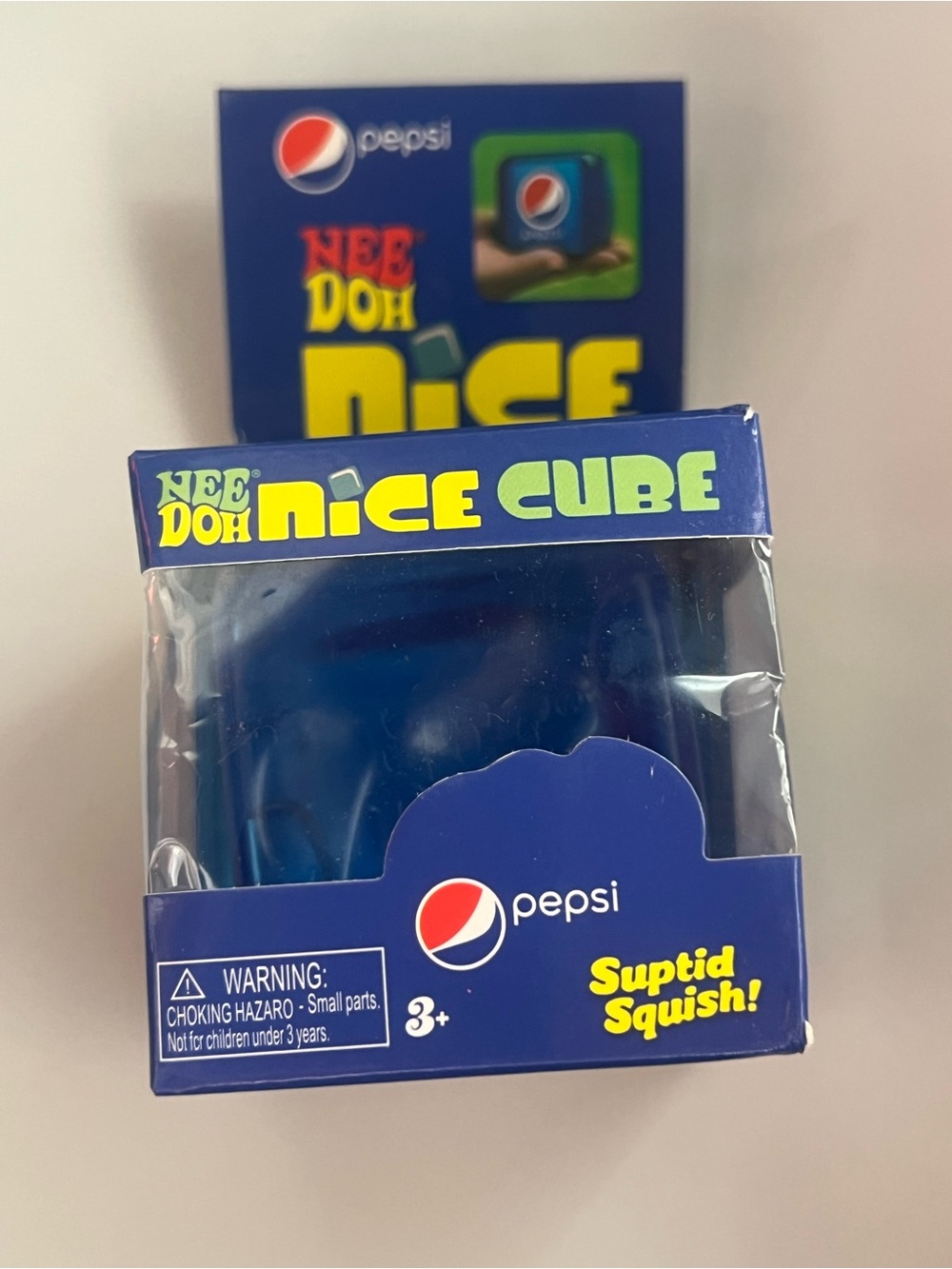 Pepsi Blue Branded Squishy Cube Collectible